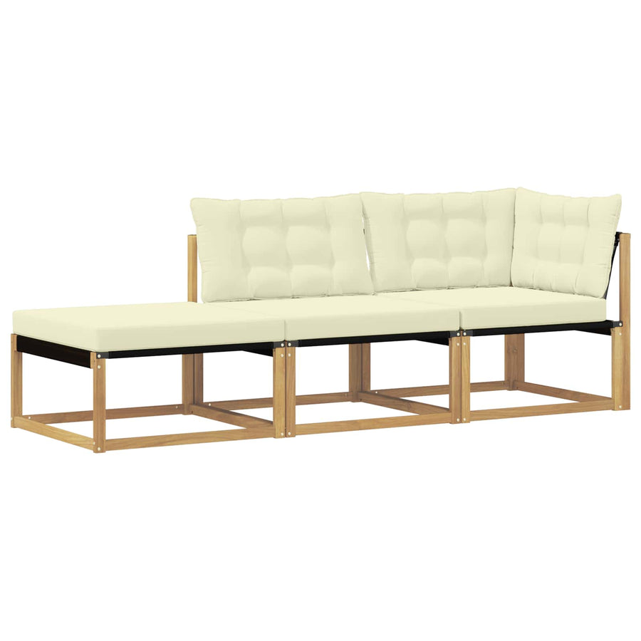 Sectie Sofa Eenheden met kussen Wit 241,5 x 83 x 73 cm