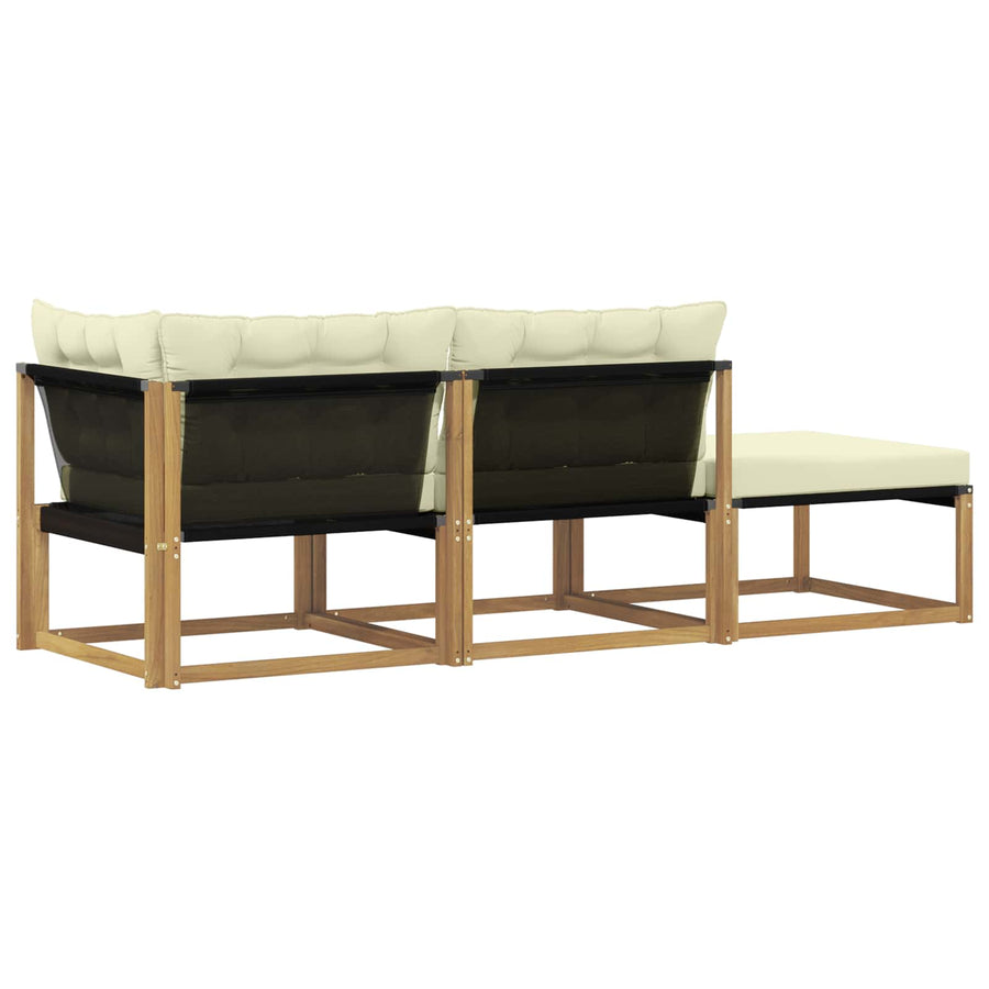 Sectie Sofa Eenheden met kussen Wit 241,5 x 83 x 73 cm