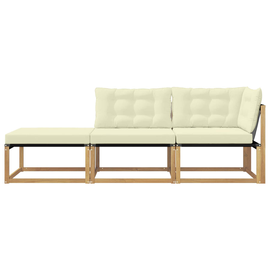 Sectie Sofa Eenheden met kussen Wit 241,5 x 83 x 73 cm