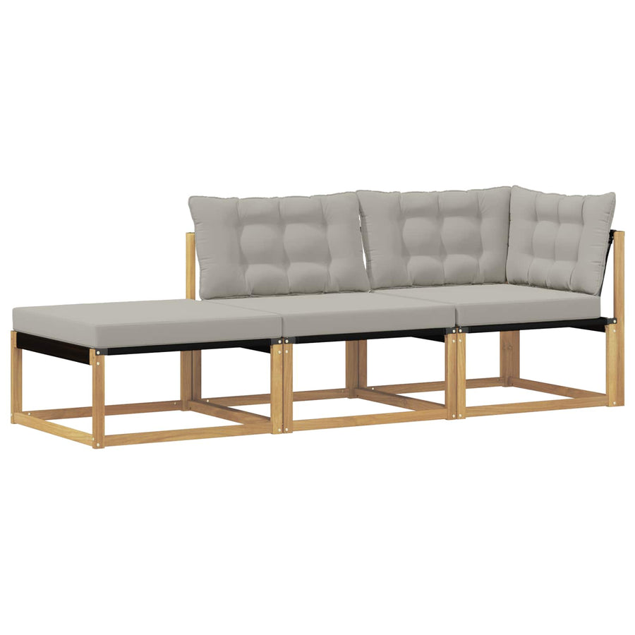 Buiten bankenset Wit en Lichtgrijs 241,5 x 83 x 73 cm
