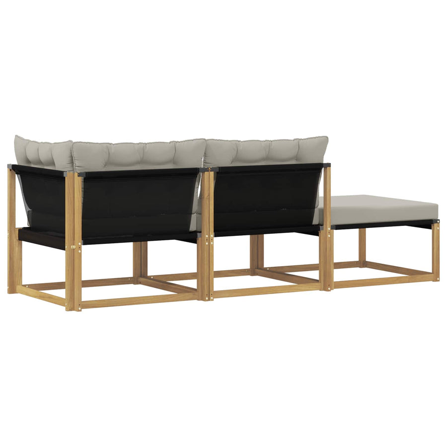 Buiten bankenset Wit en Lichtgrijs 241,5 x 83 x 73 cm