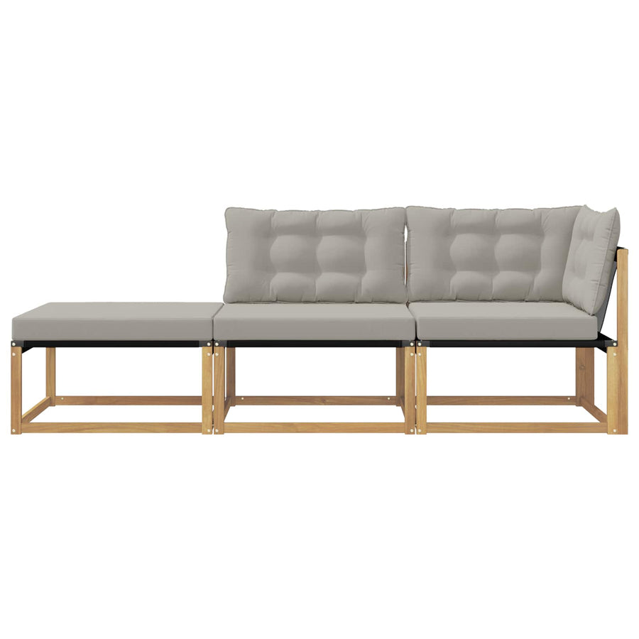 Buiten bankenset Wit en Lichtgrijs 241,5 x 83 x 73 cm