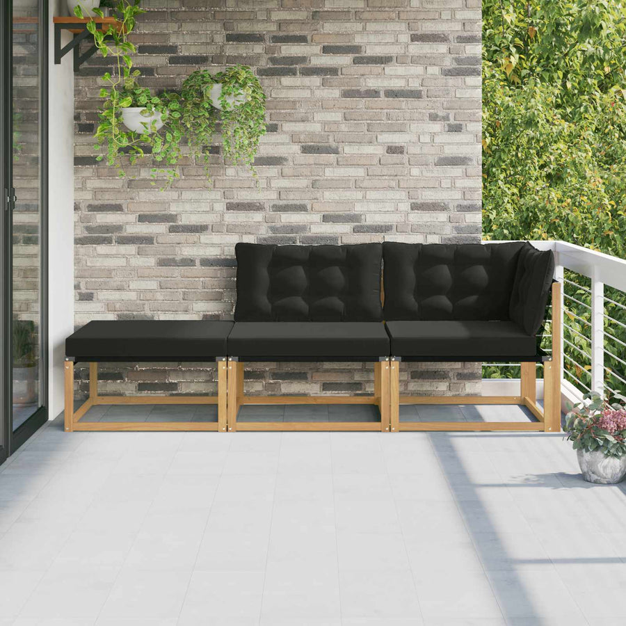 Sectie Sofa Eenheden met kussen Wit 241,5 x 83 x 73 cm