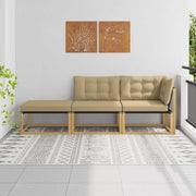 Modulaire tuinbank 241,5x83x73 cm massief acaciahout wit