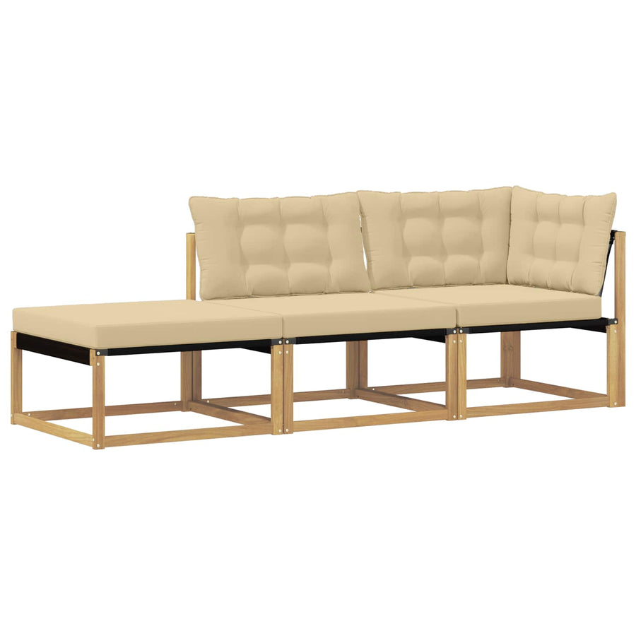 Sectie Sofa Eenheden met kussen Wit 241,5 x 83 x 73 cm