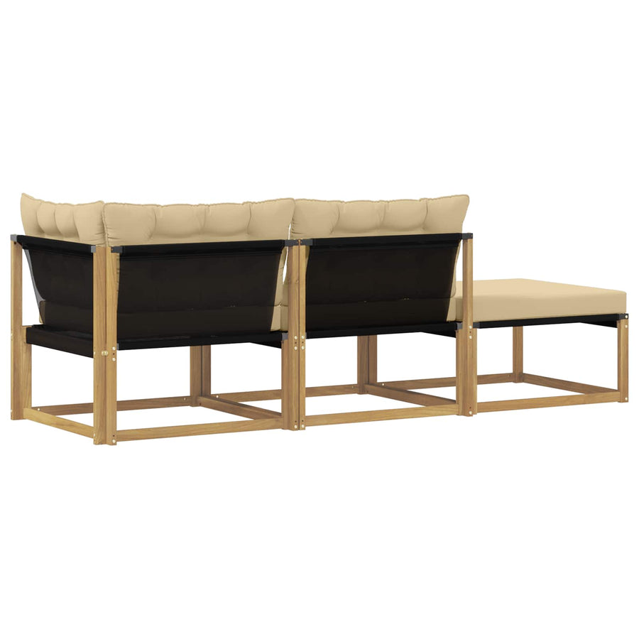 Sectie Sofa Eenheden met kussen Wit 241,5 x 83 x 73 cm