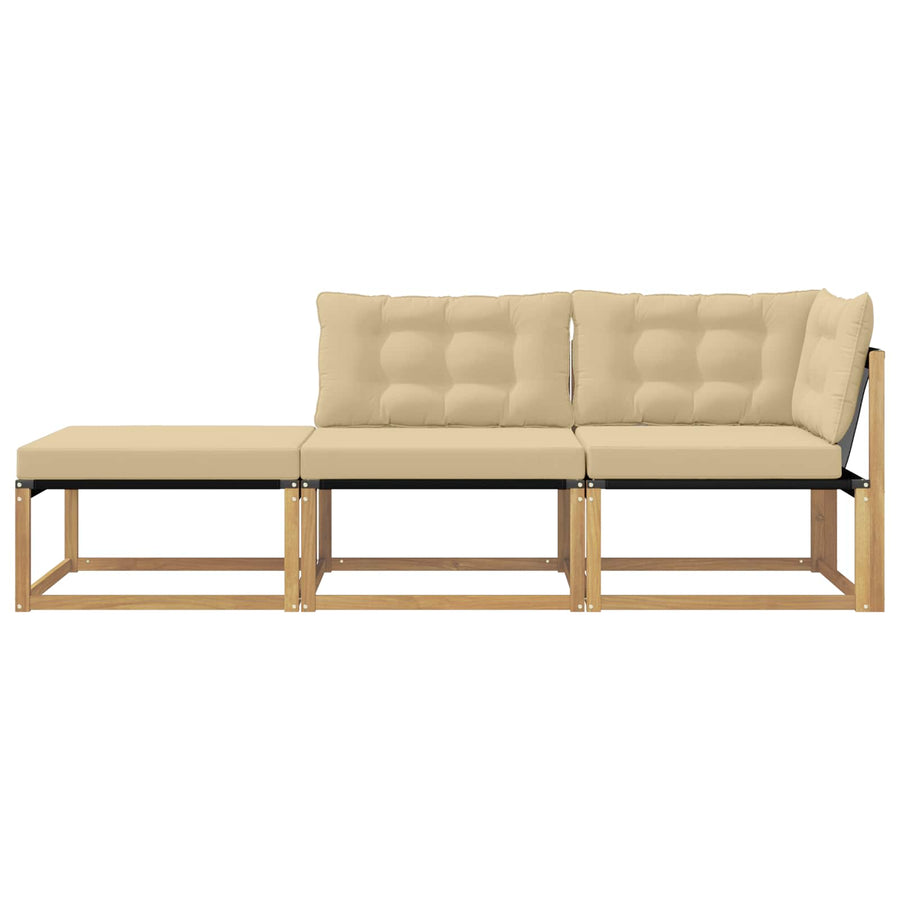 Sectie Sofa Eenheden met kussen Wit 241,5 x 83 x 73 cm