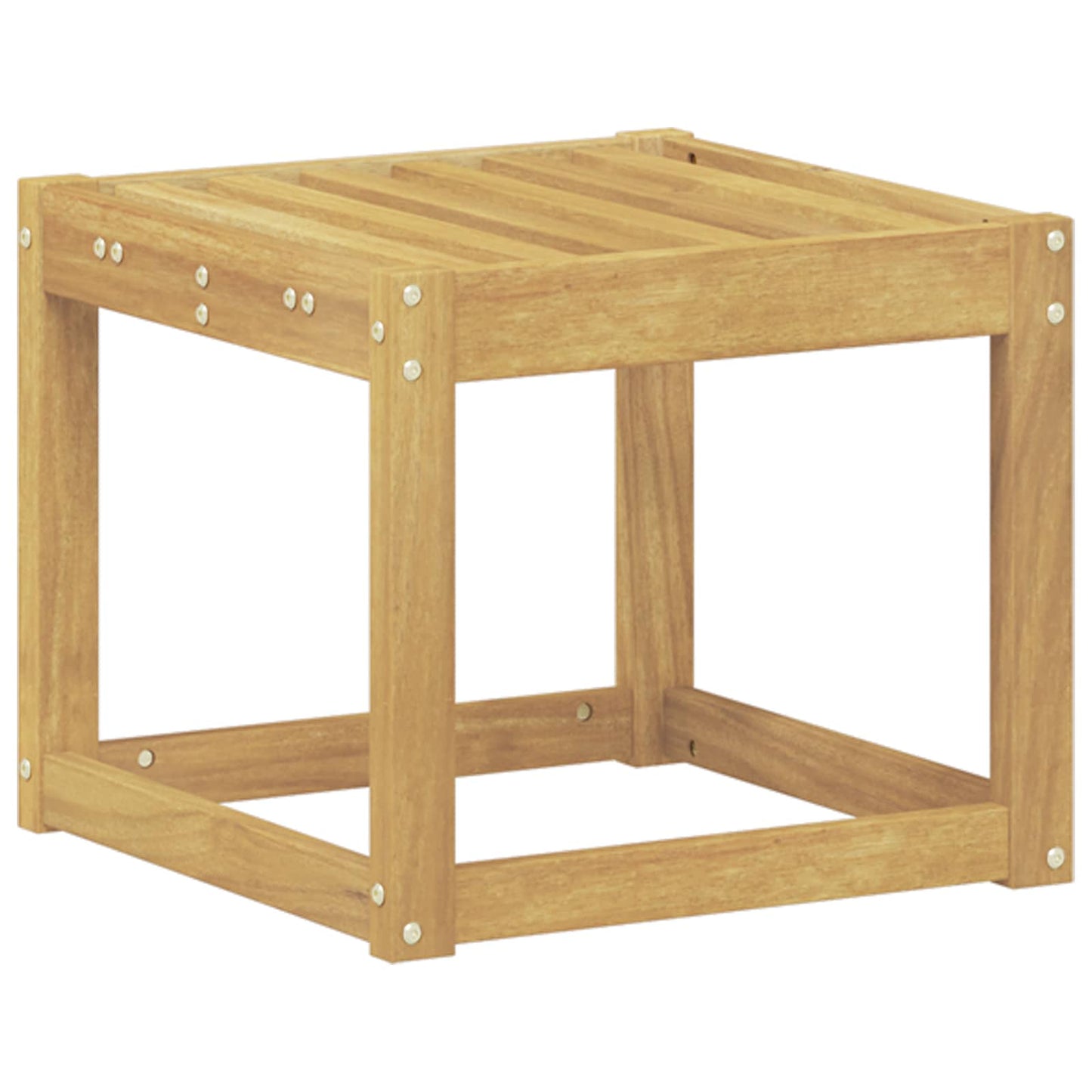 Buitenstoolbank Wit 43 x 43 x 37 cm Massief Acaciahout