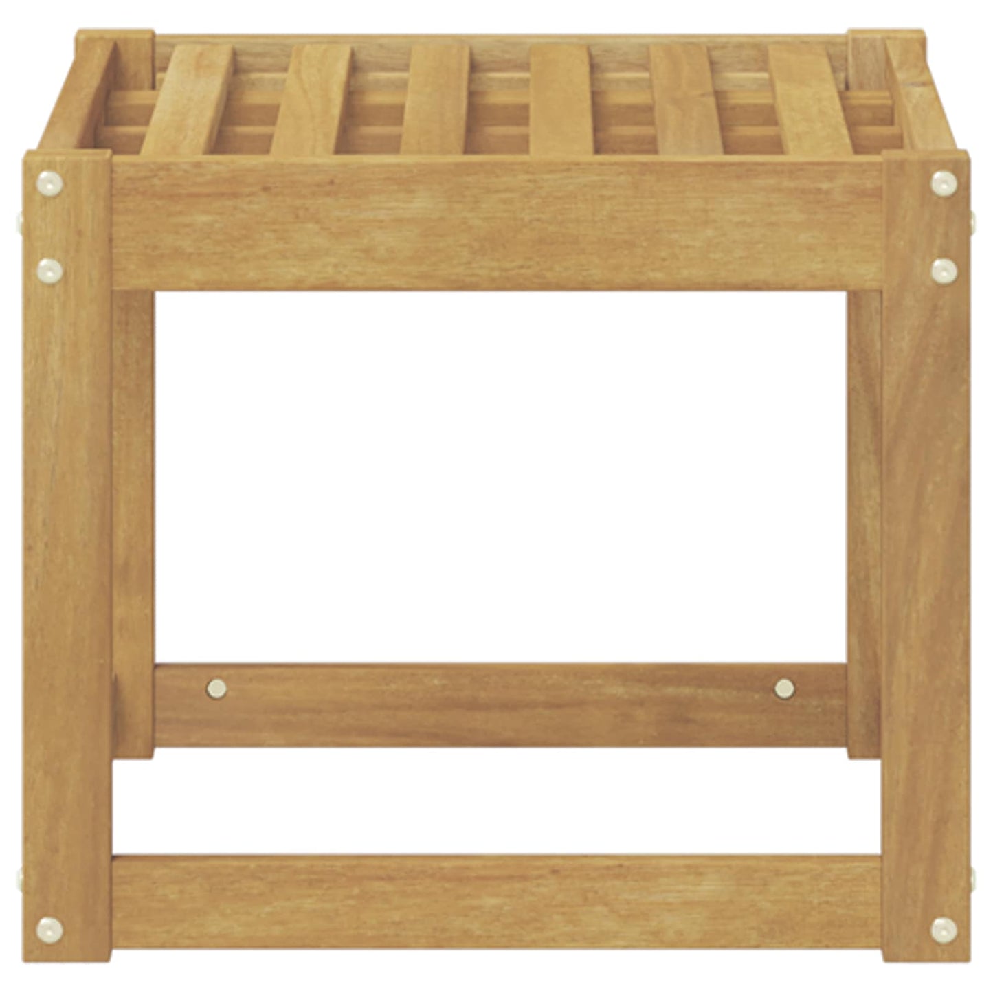 Buitenstoolbank Wit 43 x 43 x 37 cm Massief Acaciahout