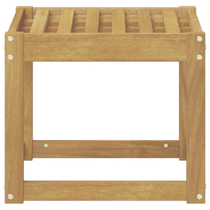 Buitenstoolbank Wit 43 x 43 x 37 cm Massief Acaciahout
