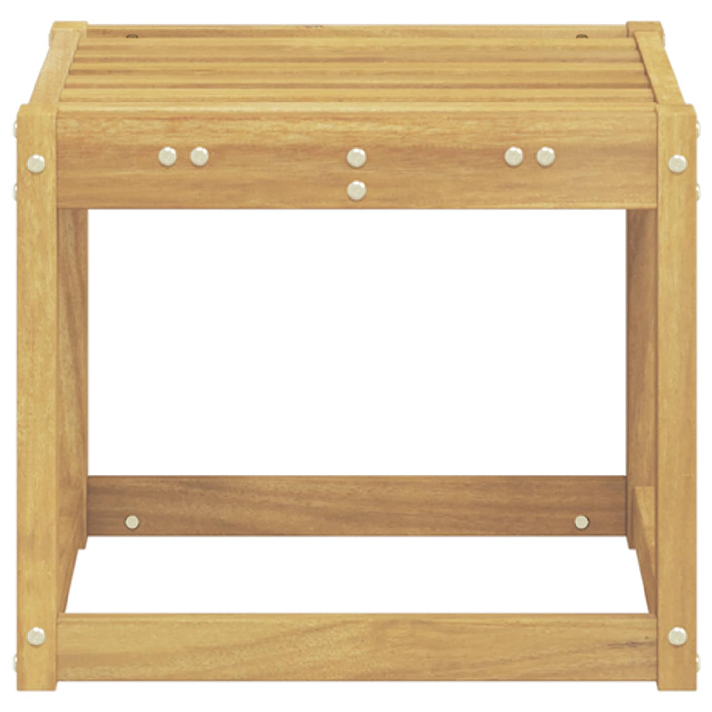 Buitenstoolbank Wit 43 x 43 x 37 cm Massief Acaciahout