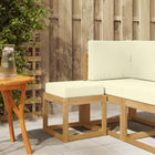 Outdoor Stool White 43 x 43 x 45 cm Solid Acacia Wood