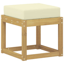 Buitenstoolbank Wit 43 x 43 x 45 cm Massief Acaciahout