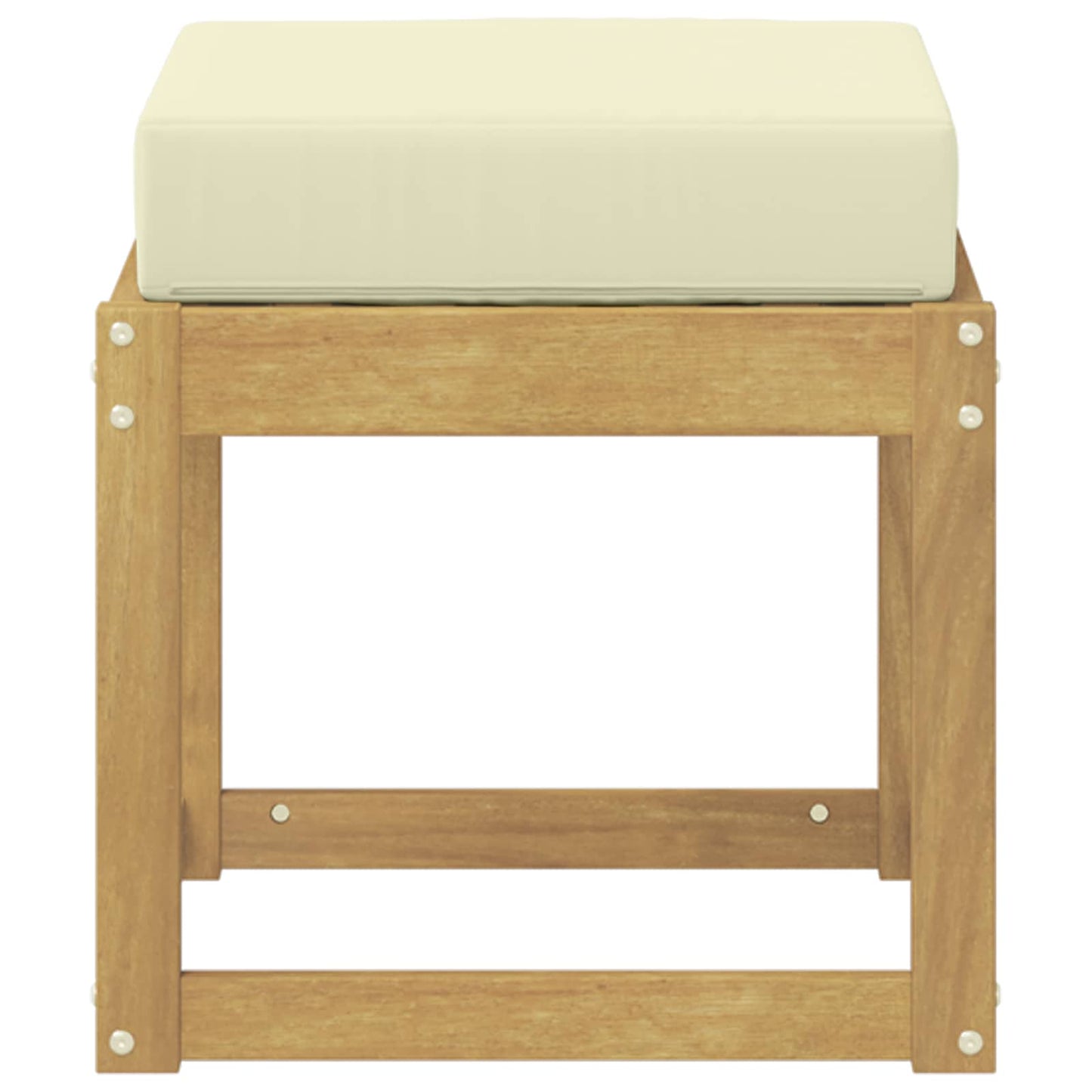 Buitenstoolbank Wit 43 x 43 x 45 cm Massief Acaciahout