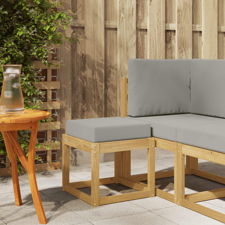 Buitenstoolbank Wit 43 x 43 x 45 cm Massief Acaciahout