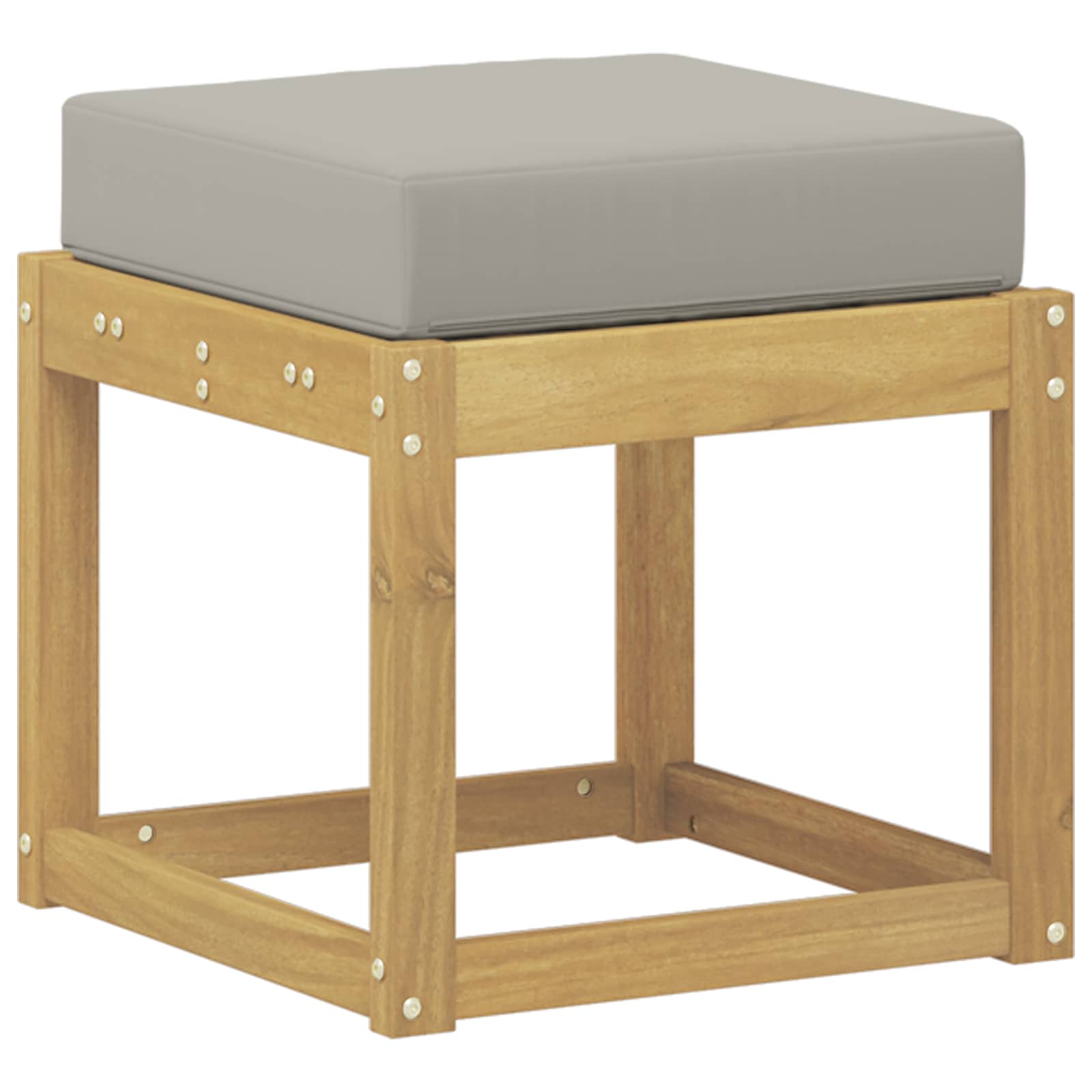 Buitenstoolbank Wit 43 x 43 x 45 cm Massief Acaciahout