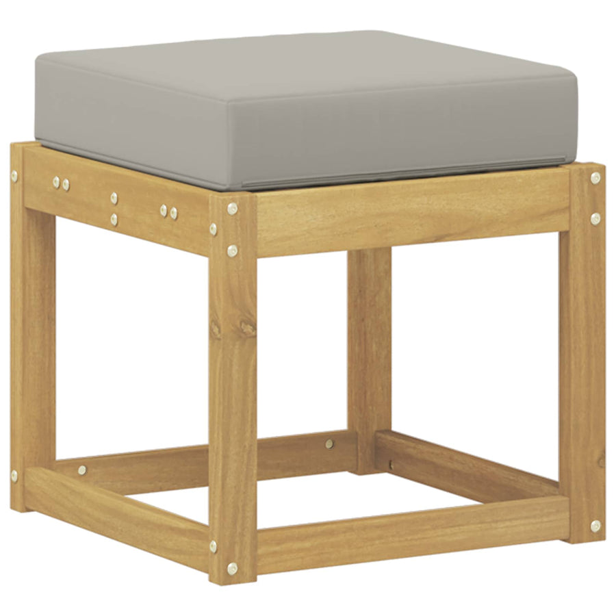 Buitenstoolbank Wit 43 x 43 x 45 cm Massief Acaciahout