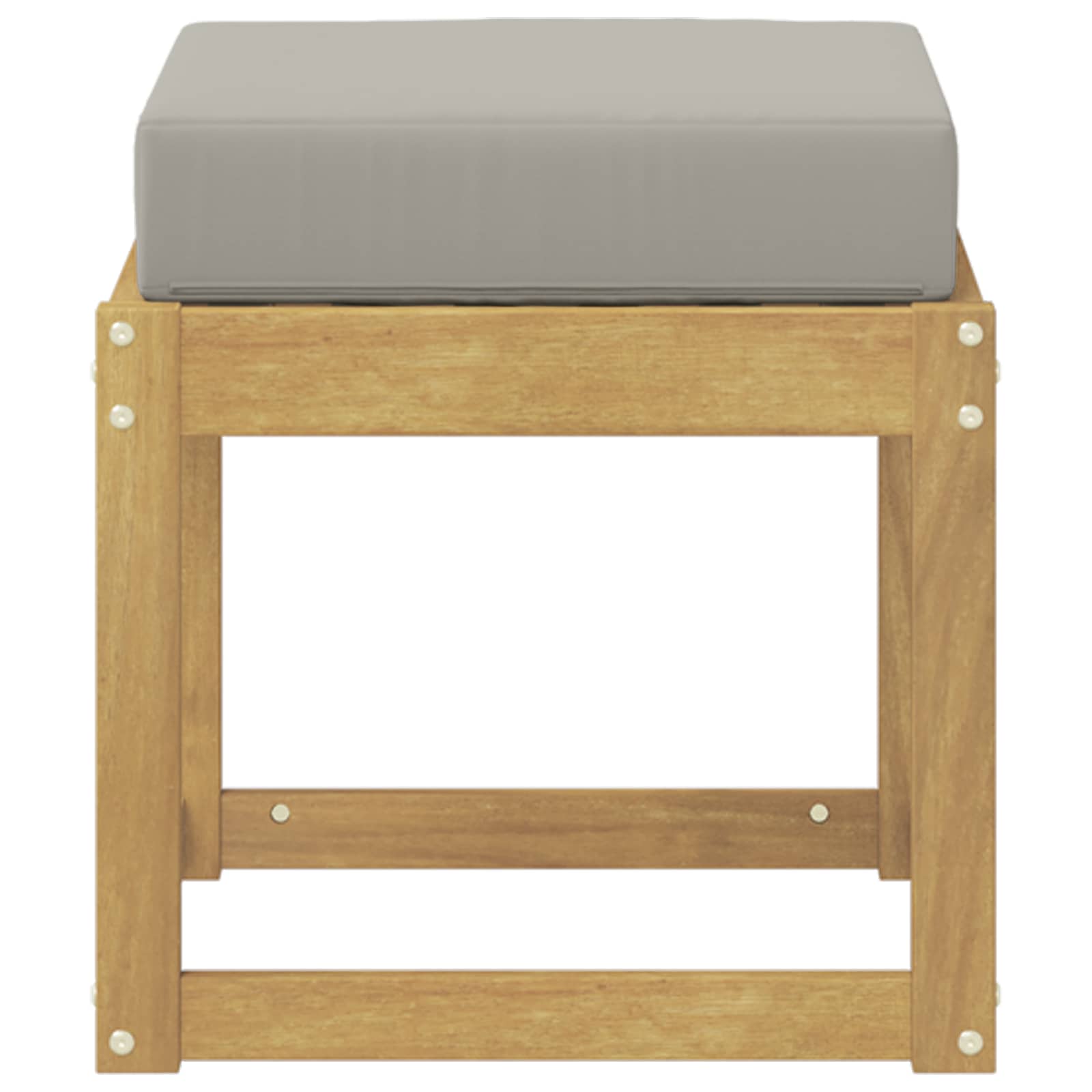 Buitenstoolbank Wit 43 x 43 x 45 cm Massief Acaciahout