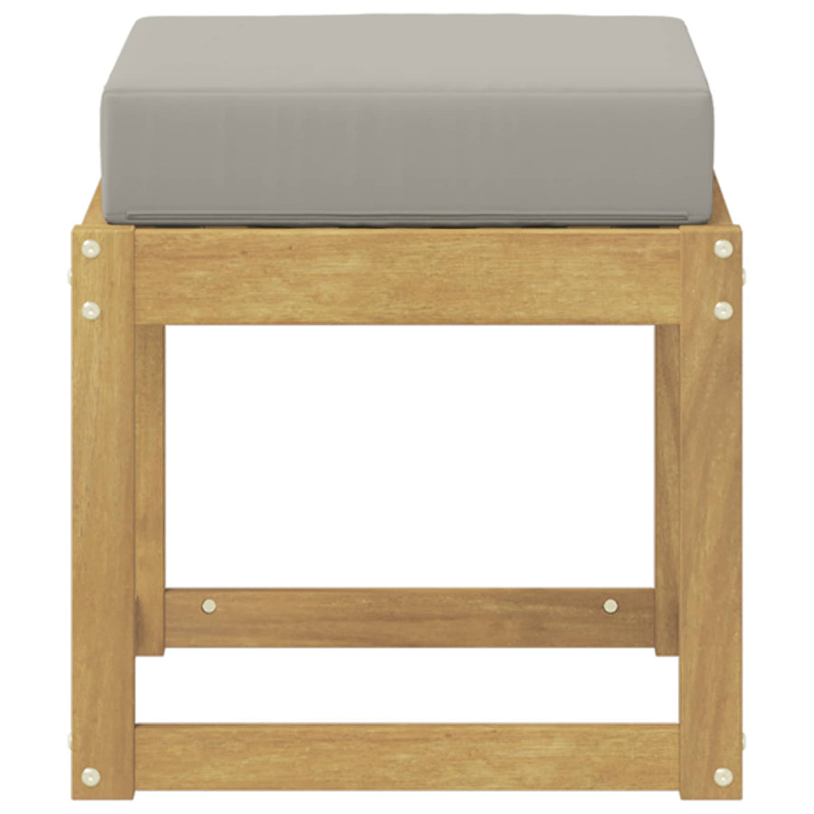 Buitenstoolbank Wit 43 x 43 x 45 cm Massief Acaciahout