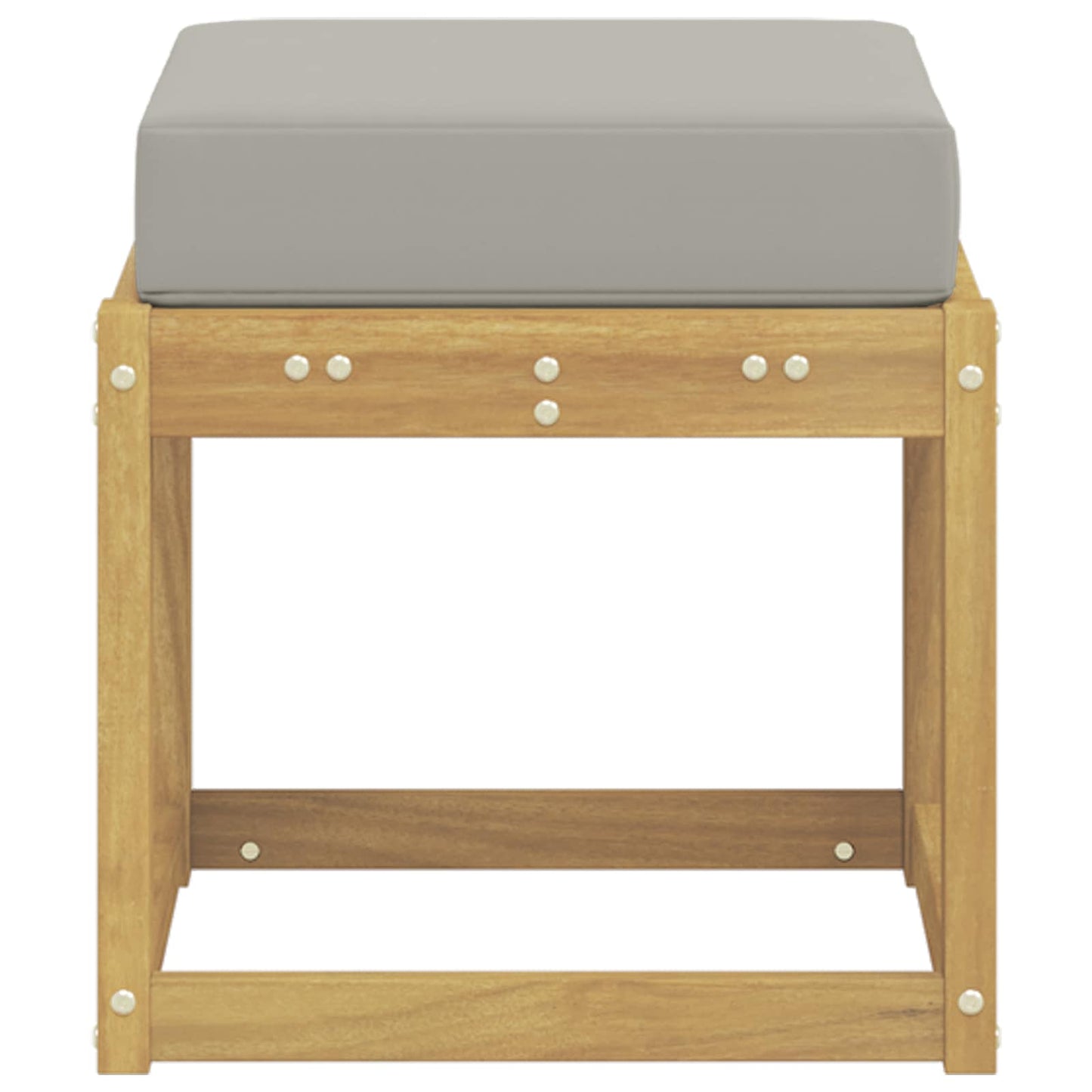 Buitenstoolbank Wit 43 x 43 x 45 cm Massief Acaciahout