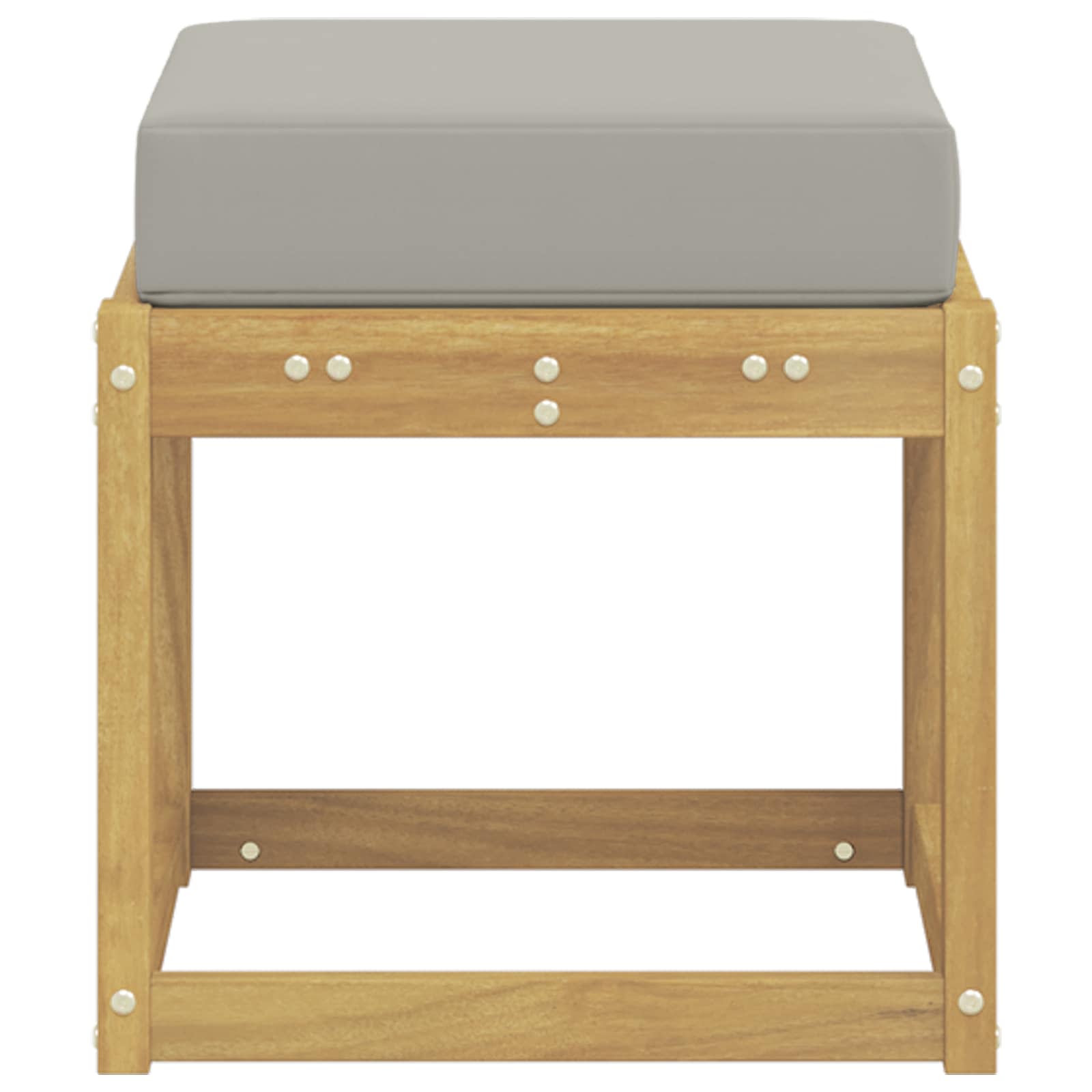 Buitenstoolbank Wit 43 x 43 x 45 cm Massief Acaciahout