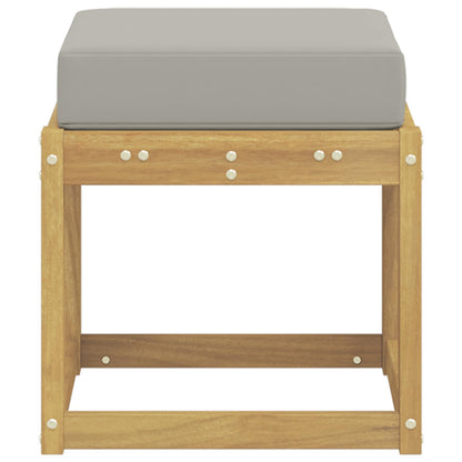 Buitenstoolbank Wit 43 x 43 x 45 cm Massief Acaciahout