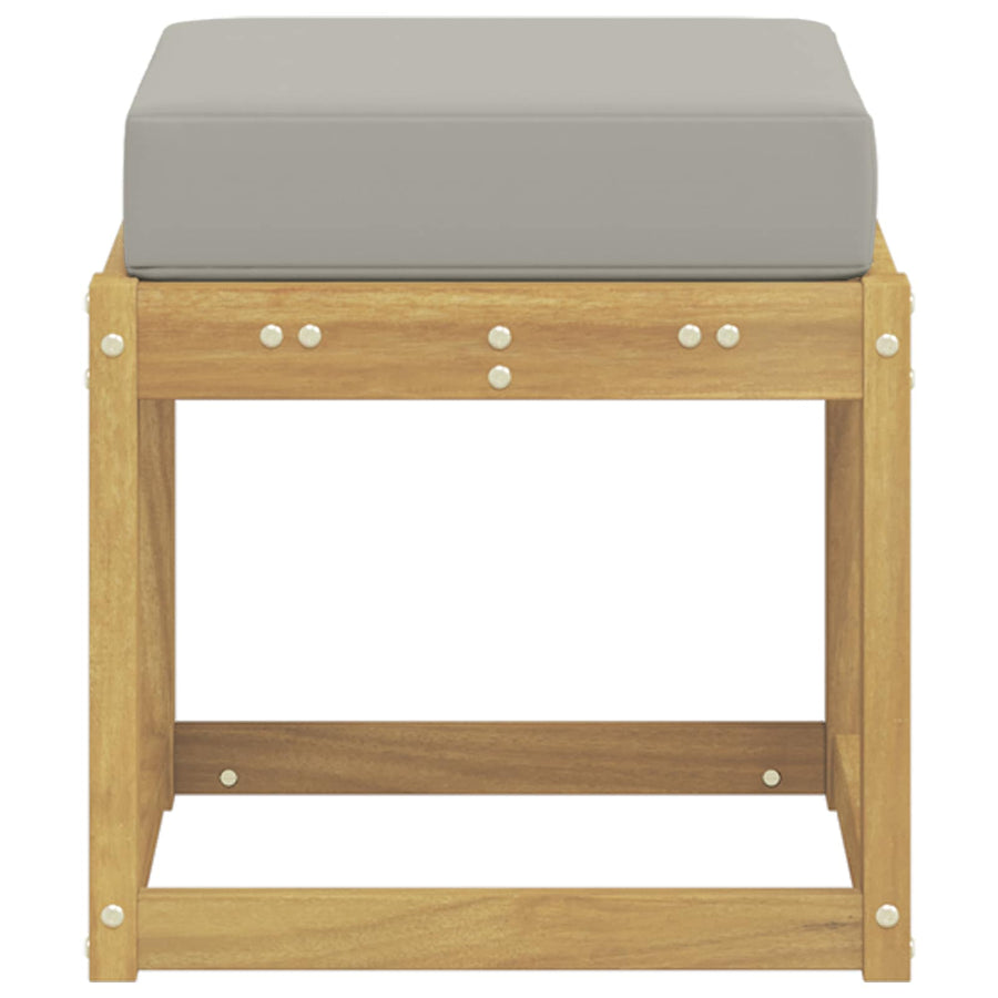 Buitenstoolbank Wit 43 x 43 x 45 cm Massief Acaciahout