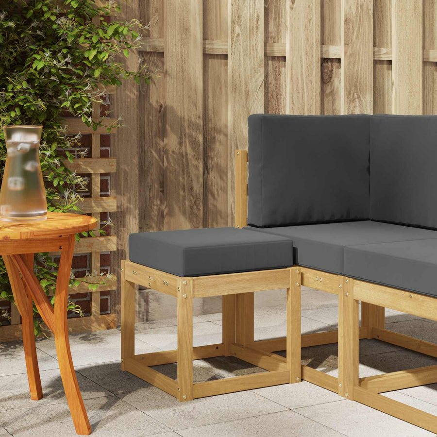 Buitenstoolbank Wit 43 x 43 x 45 cm Massief Acaciahout