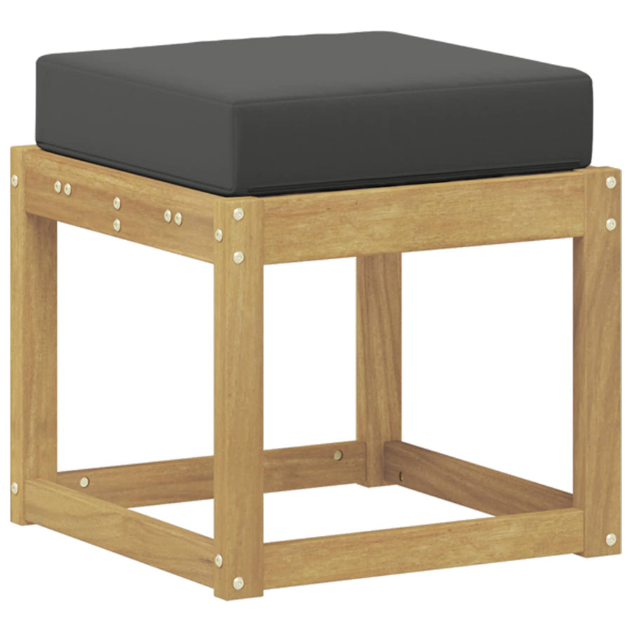 Buitenstoolbank Wit 43 x 43 x 45 cm Massief Acaciahout