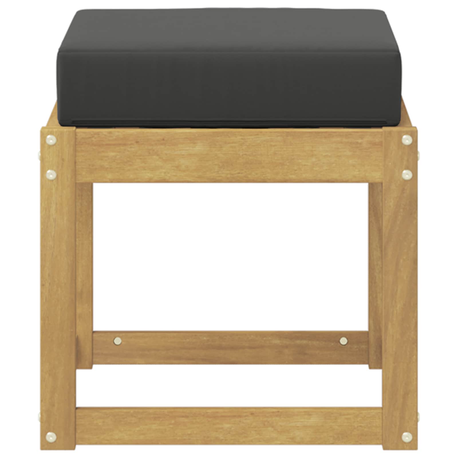 Buitenstoolbank Wit 43 x 43 x 45 cm Massief Acaciahout