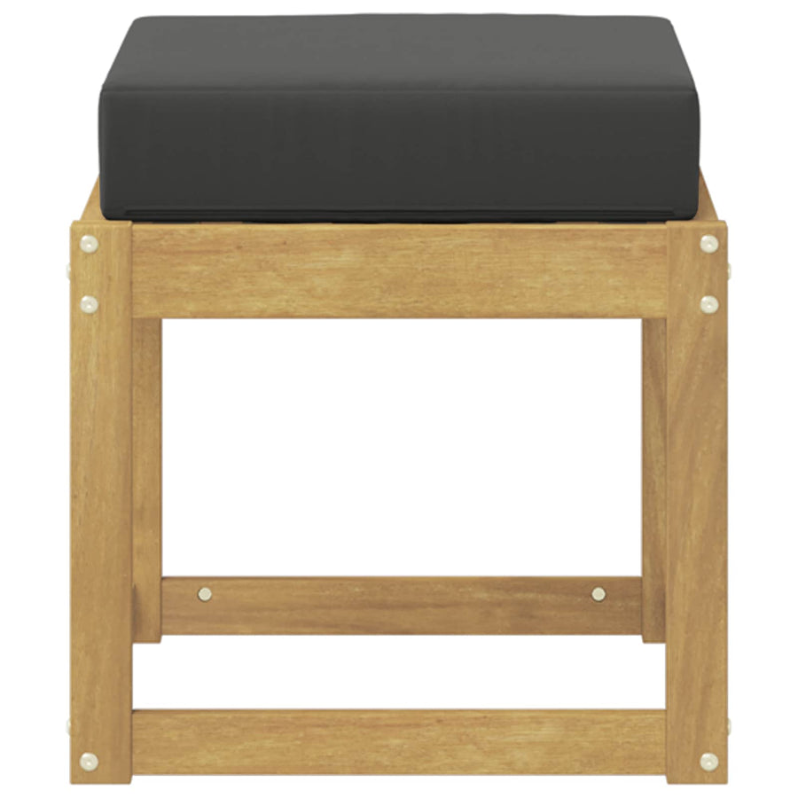 Buitenstoolbank Wit 43 x 43 x 45 cm Massief Acaciahout