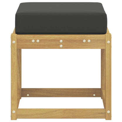 Buitenstoolbank Wit 43 x 43 x 45 cm Massief Acaciahout