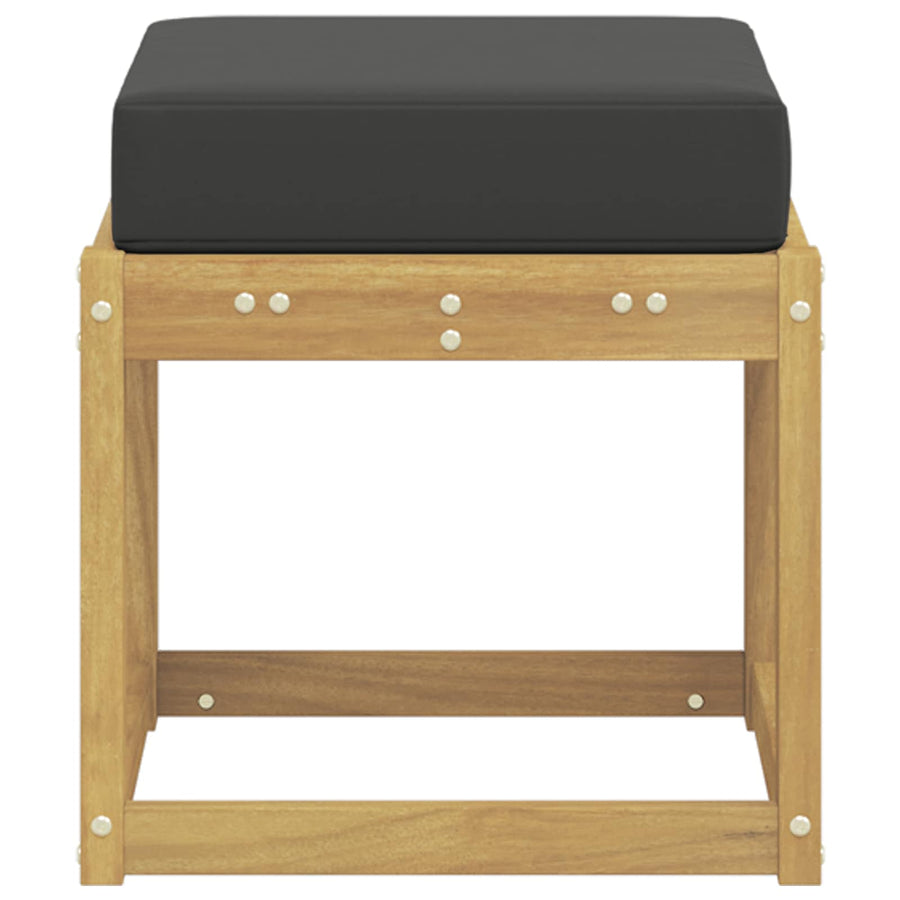 Buitenstoolbank Wit 43 x 43 x 45 cm Massief Acaciahout