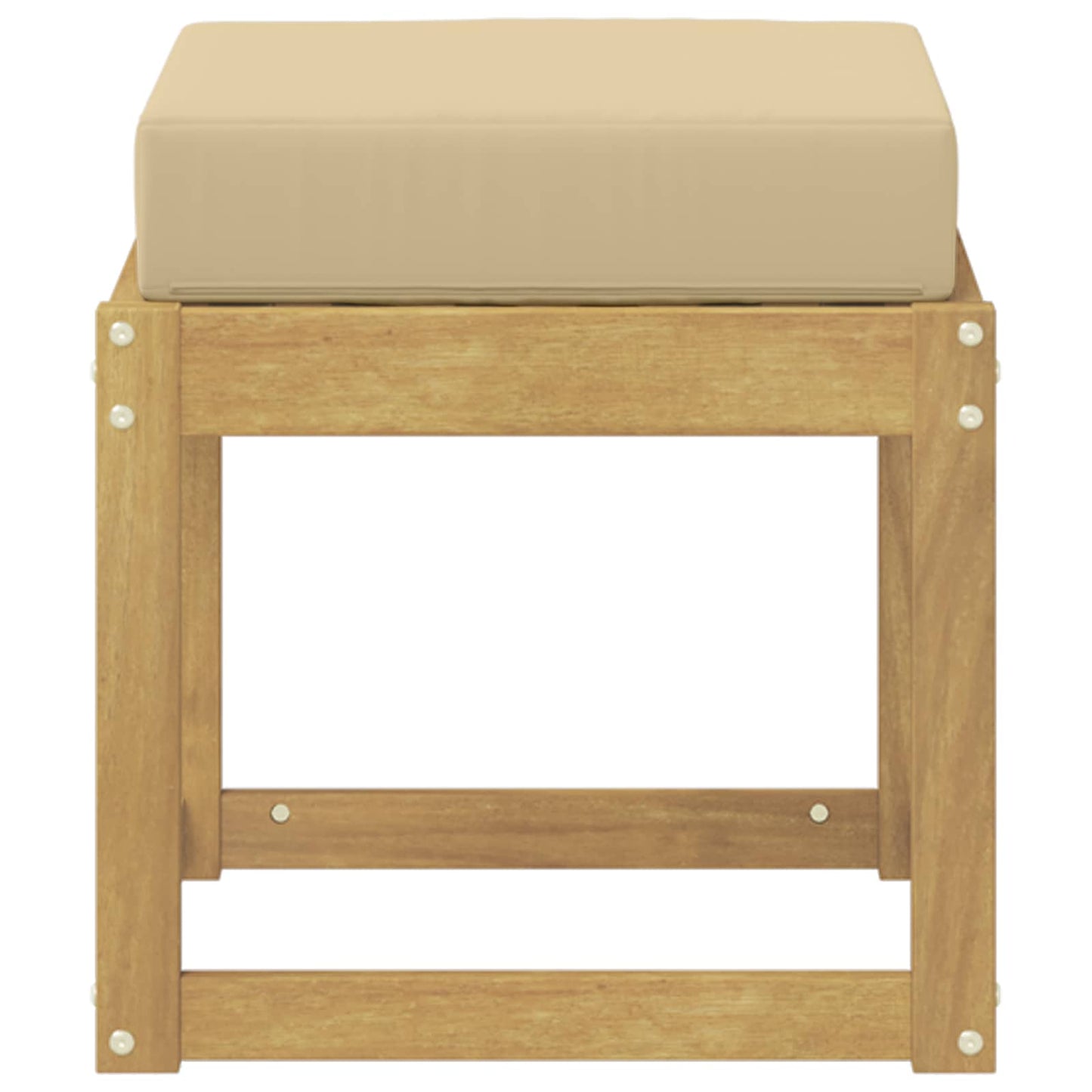 Buitenstoolbank Wit 43 x 43 x 45 cm Massief Acaciahout