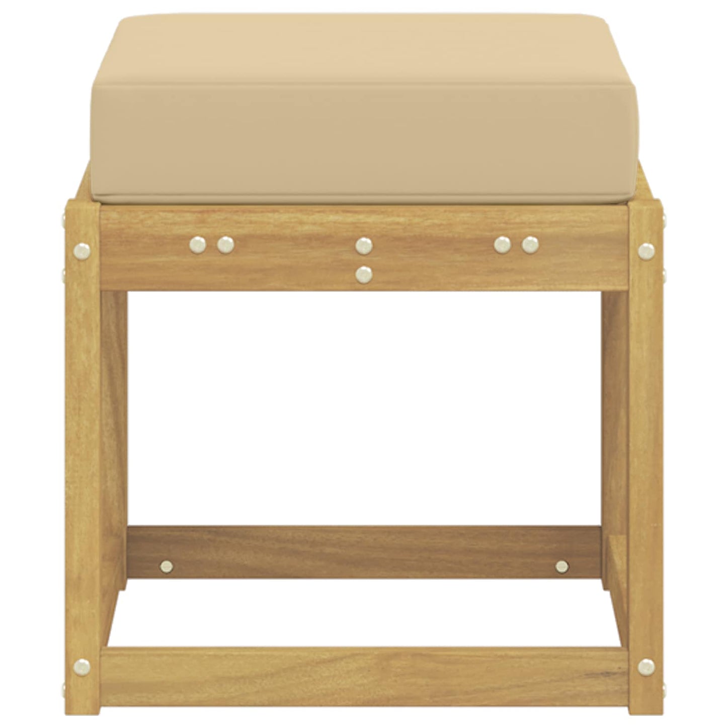 Buitenstoolbank Wit 43 x 43 x 45 cm Massief Acaciahout