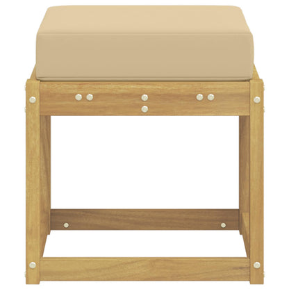 Buitenstoolbank Wit 43 x 43 x 45 cm Massief Acaciahout