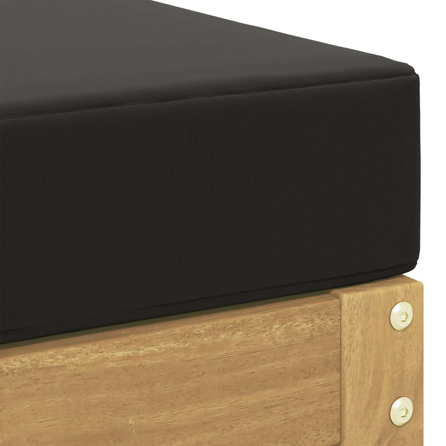 Buitenstoolbank Wit 43 x 43 x 45 cm Massief Acaciahout