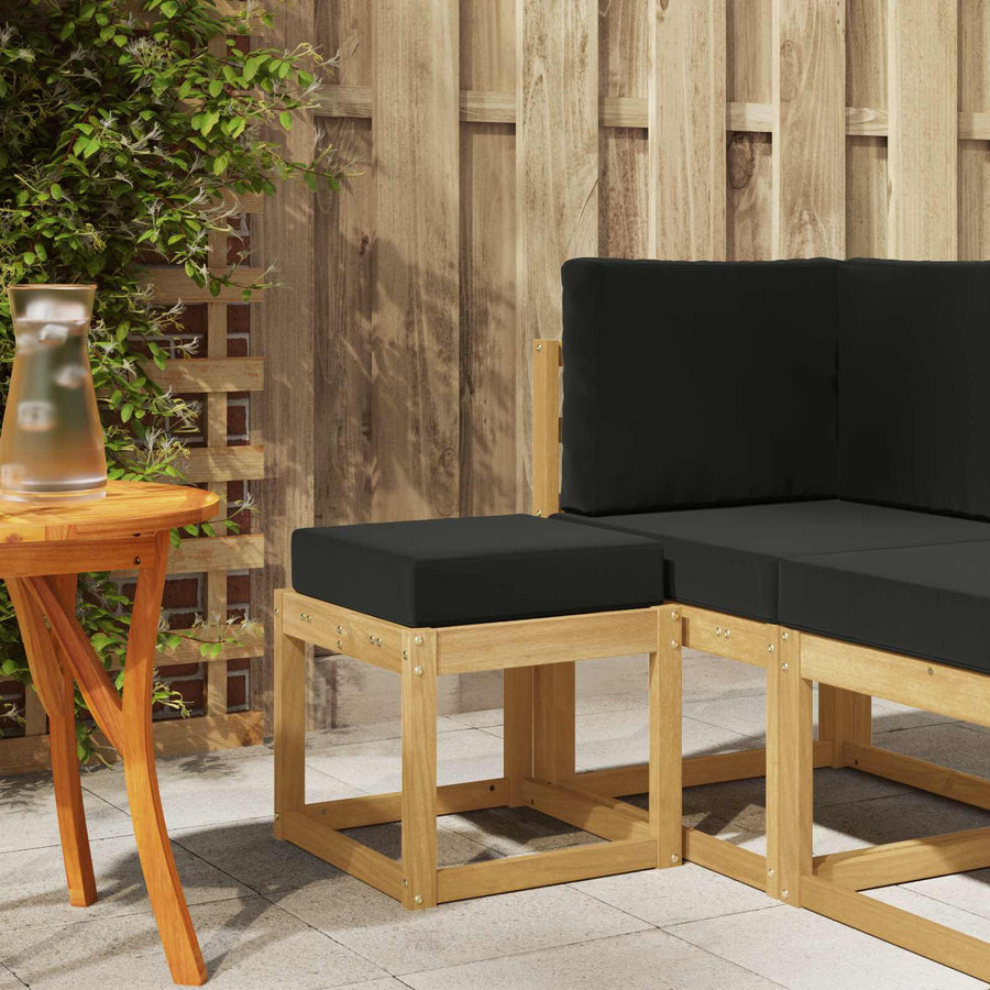 Buitenstoolbank Wit 43 x 43 x 45 cm Massief Acaciahout