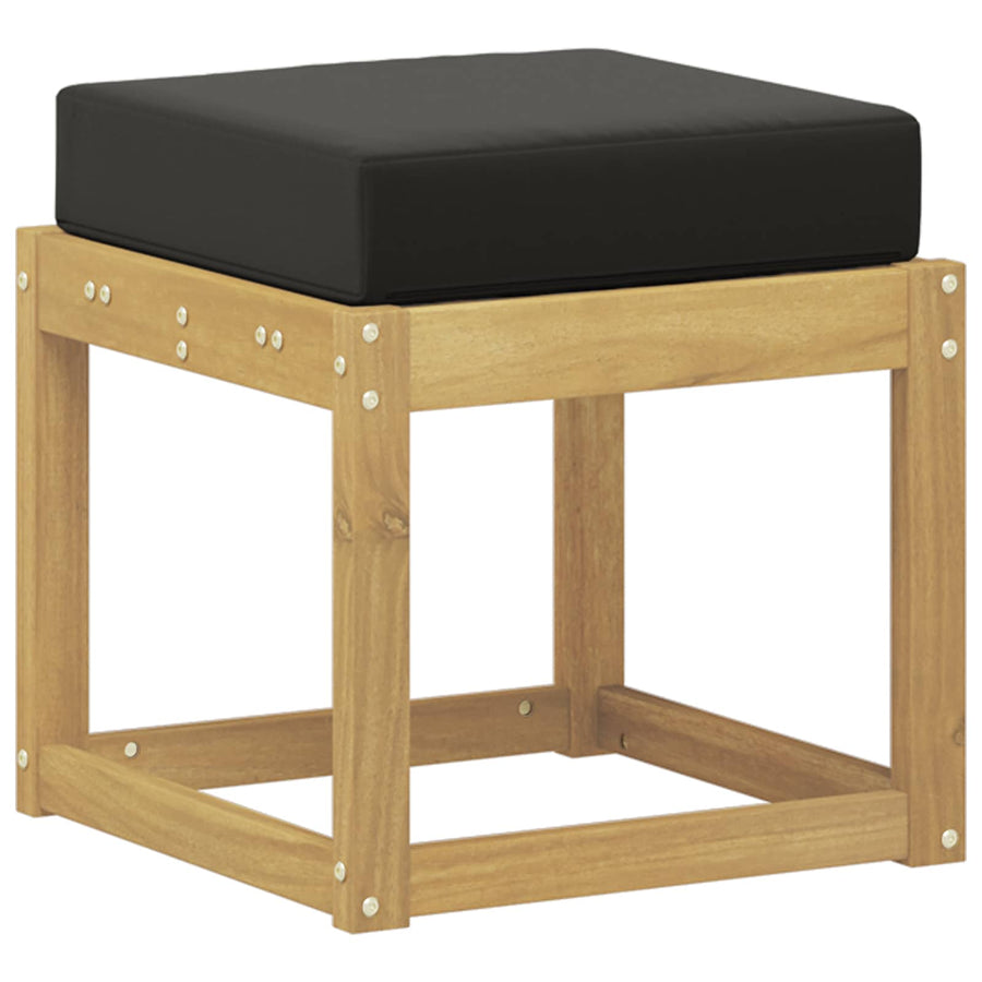 Buitenstoolbank Wit 43 x 43 x 45 cm Massief Acaciahout