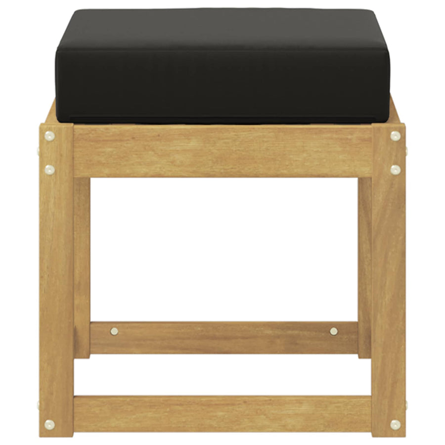 Buitenstoolbank Wit 43 x 43 x 45 cm Massief Acaciahout