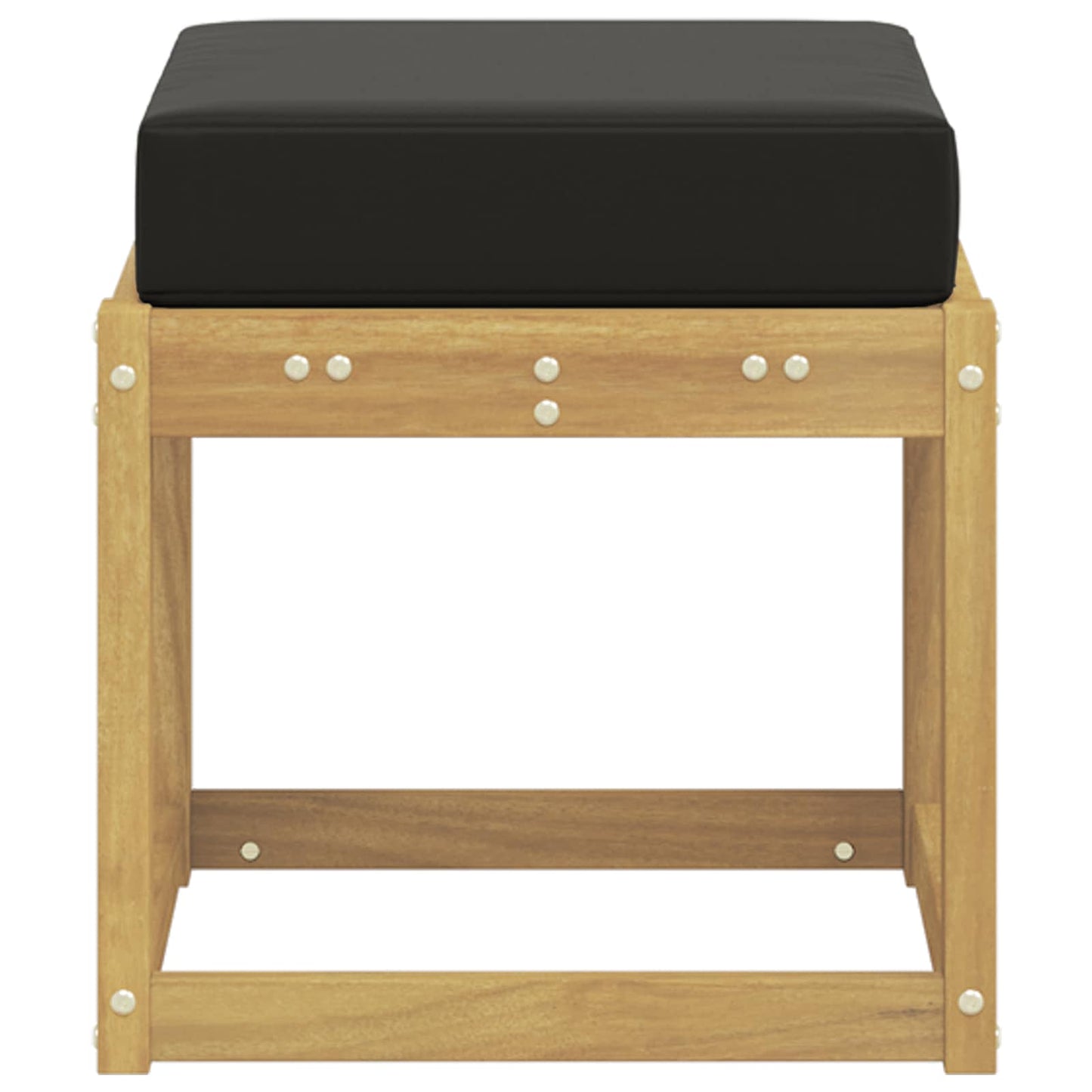 Buitenstoolbank Wit 43 x 43 x 45 cm Massief Acaciahout
