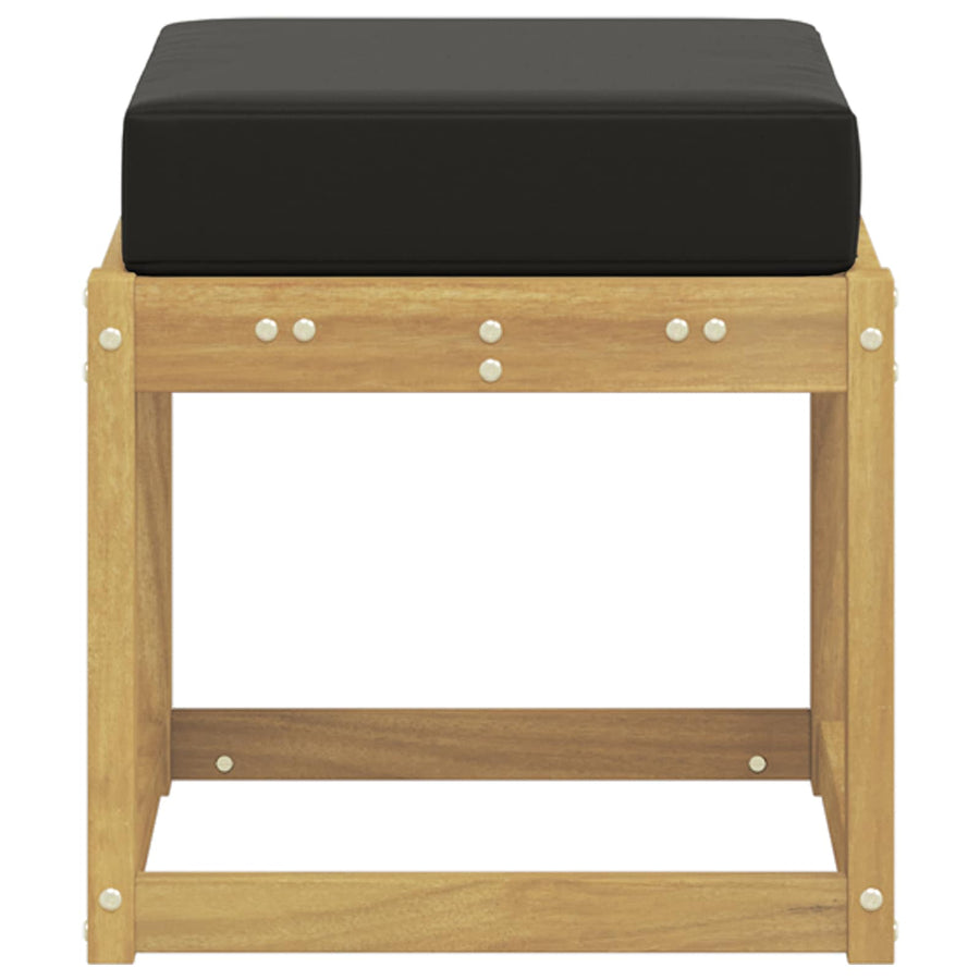 Buitenstoolbank Wit 43 x 43 x 45 cm Massief Acaciahout