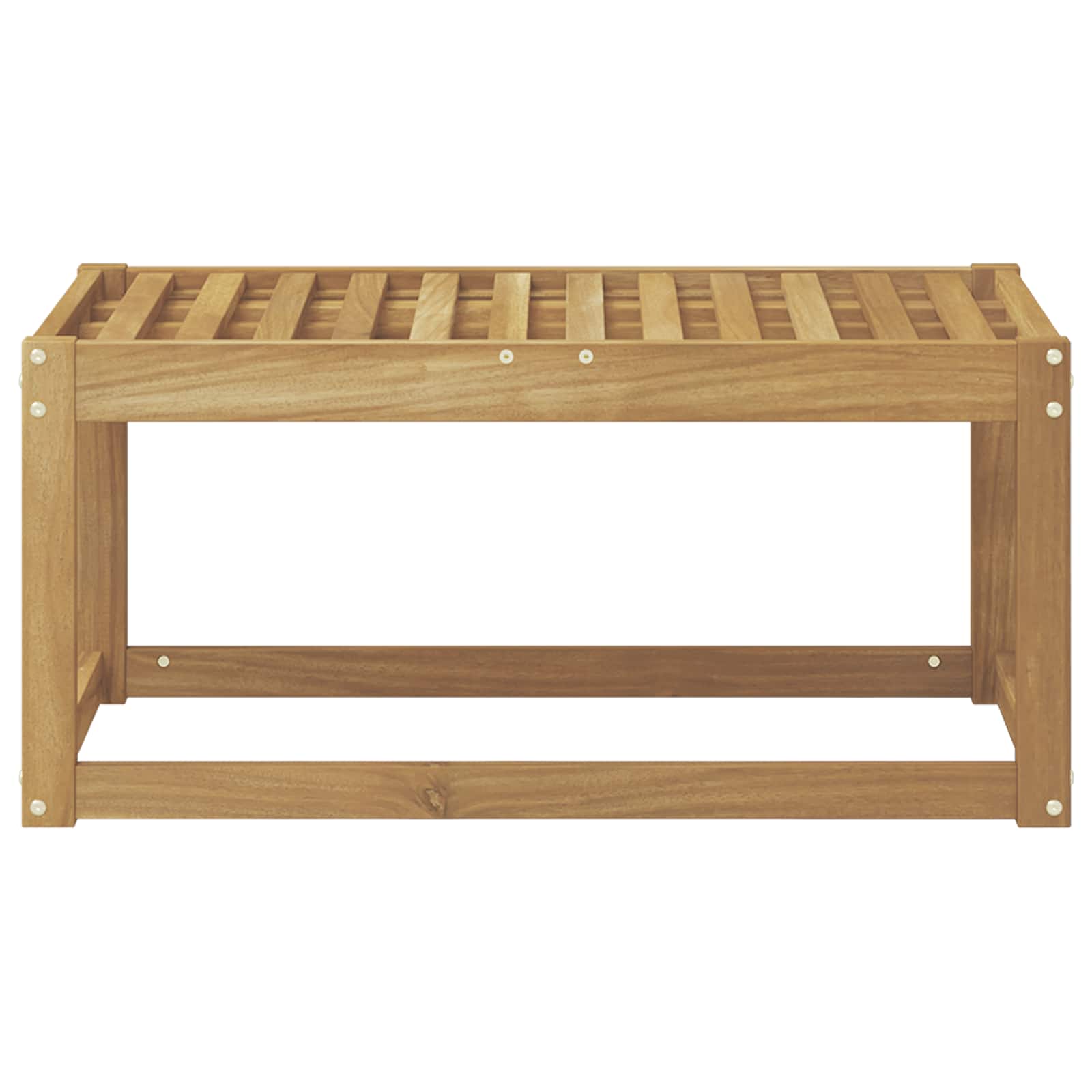 Buitenstoolbank Wit 79 x 43 x 37 cm Massief Acaciahout