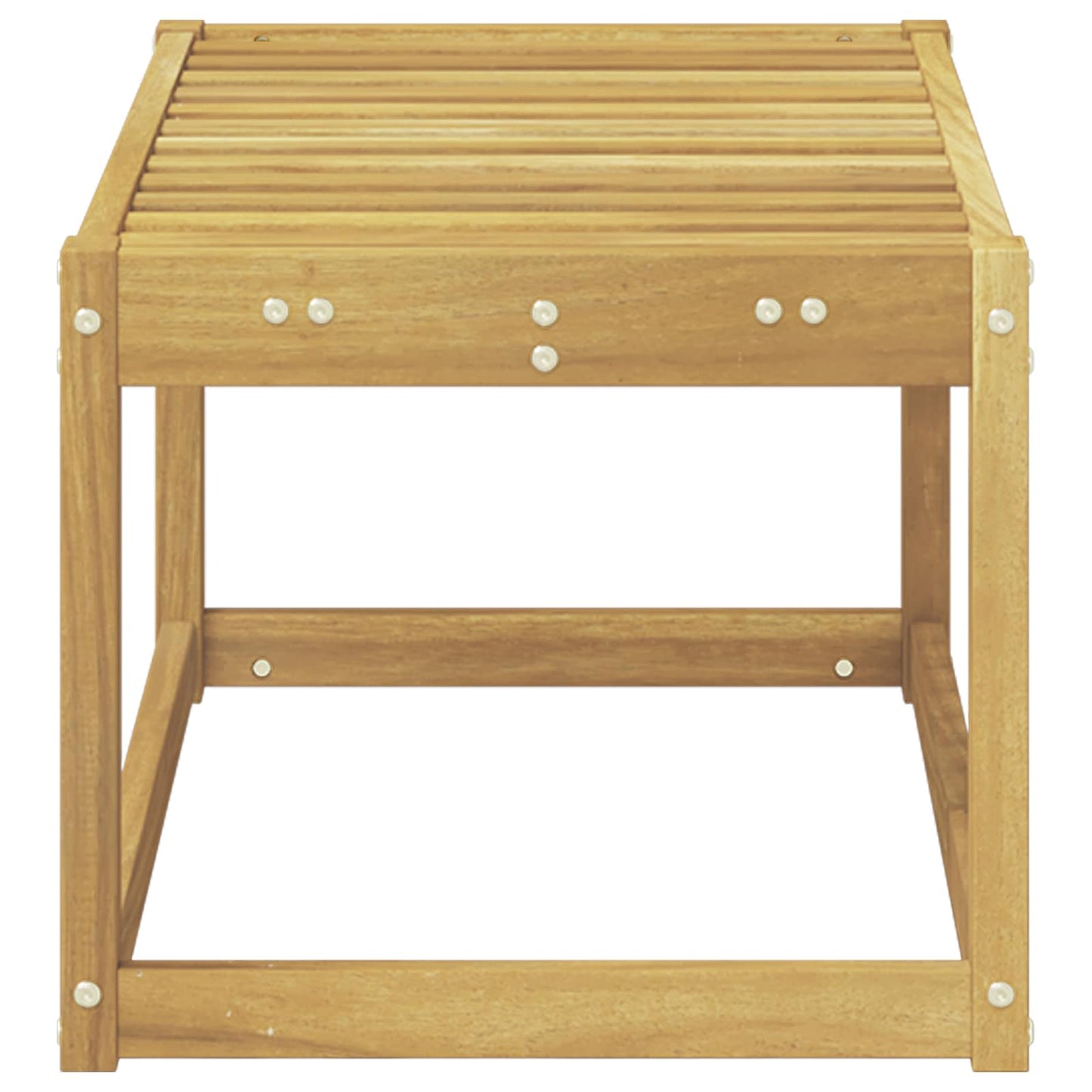 Buitenstoolbank Wit 79 x 43 x 37 cm Massief Acaciahout