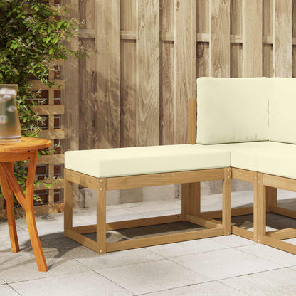 Buitenstoolbank Wit 80 x 43 x 45 cm Massief Acaciahout