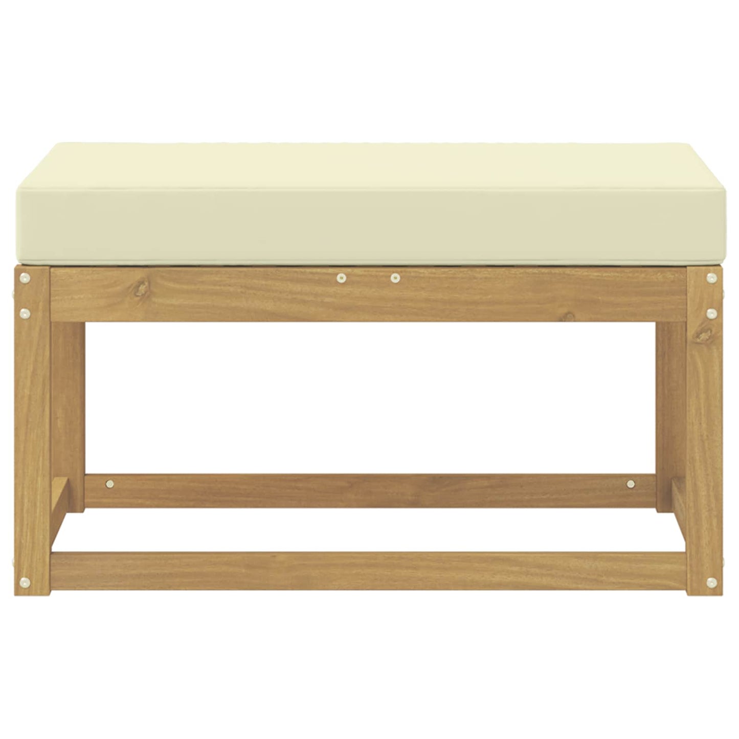 Buitenstoolbank Wit 80 x 43 x 45 cm Massief Acaciahout
