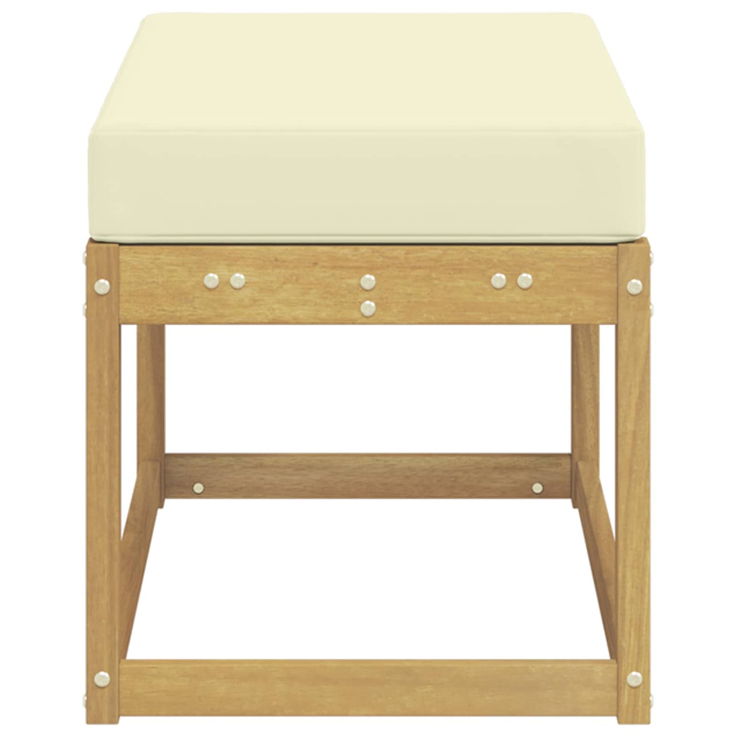 Buitenstoolbank Wit 80 x 43 x 45 cm Massief Acaciahout