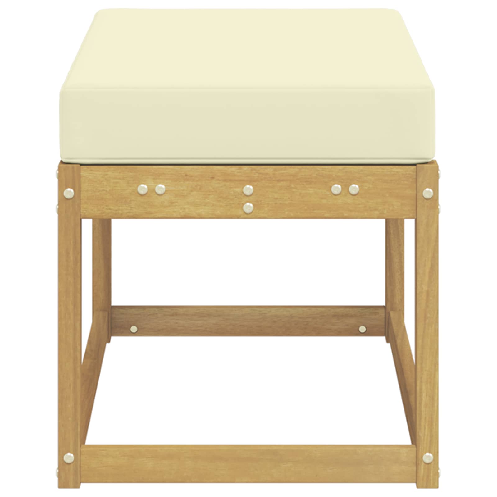 Buitenstoolbank Wit 80 x 43 x 45 cm Massief Acaciahout