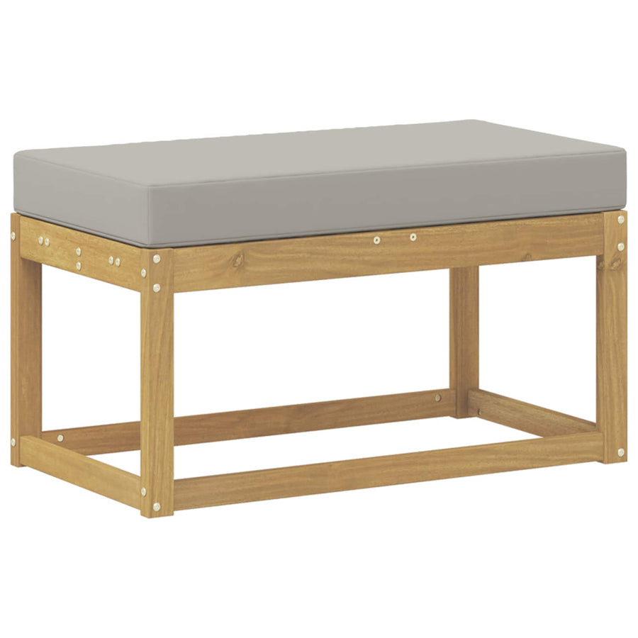 Buitenstoolbank Wit 80 x 43 x 45 cm Massief Acaciahout