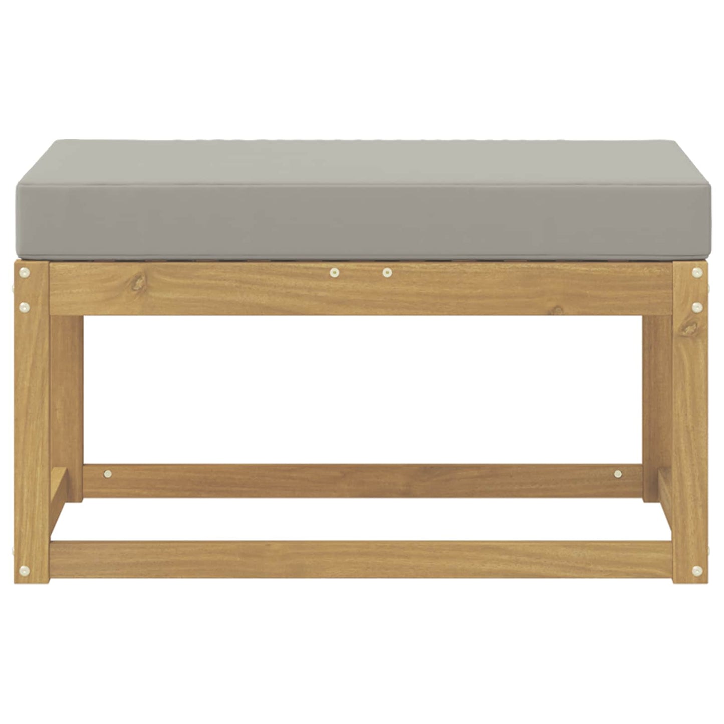 Buitenstoolbank Wit 80 x 43 x 45 cm Massief Acaciahout